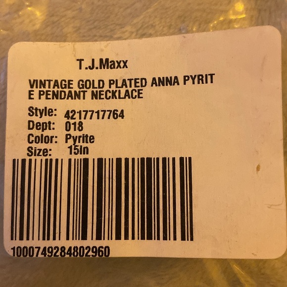 Kendra Scott Anna Short Pendant Necklace- Vintage Gold Black Pyrite - NWT - Picture 5 of 5